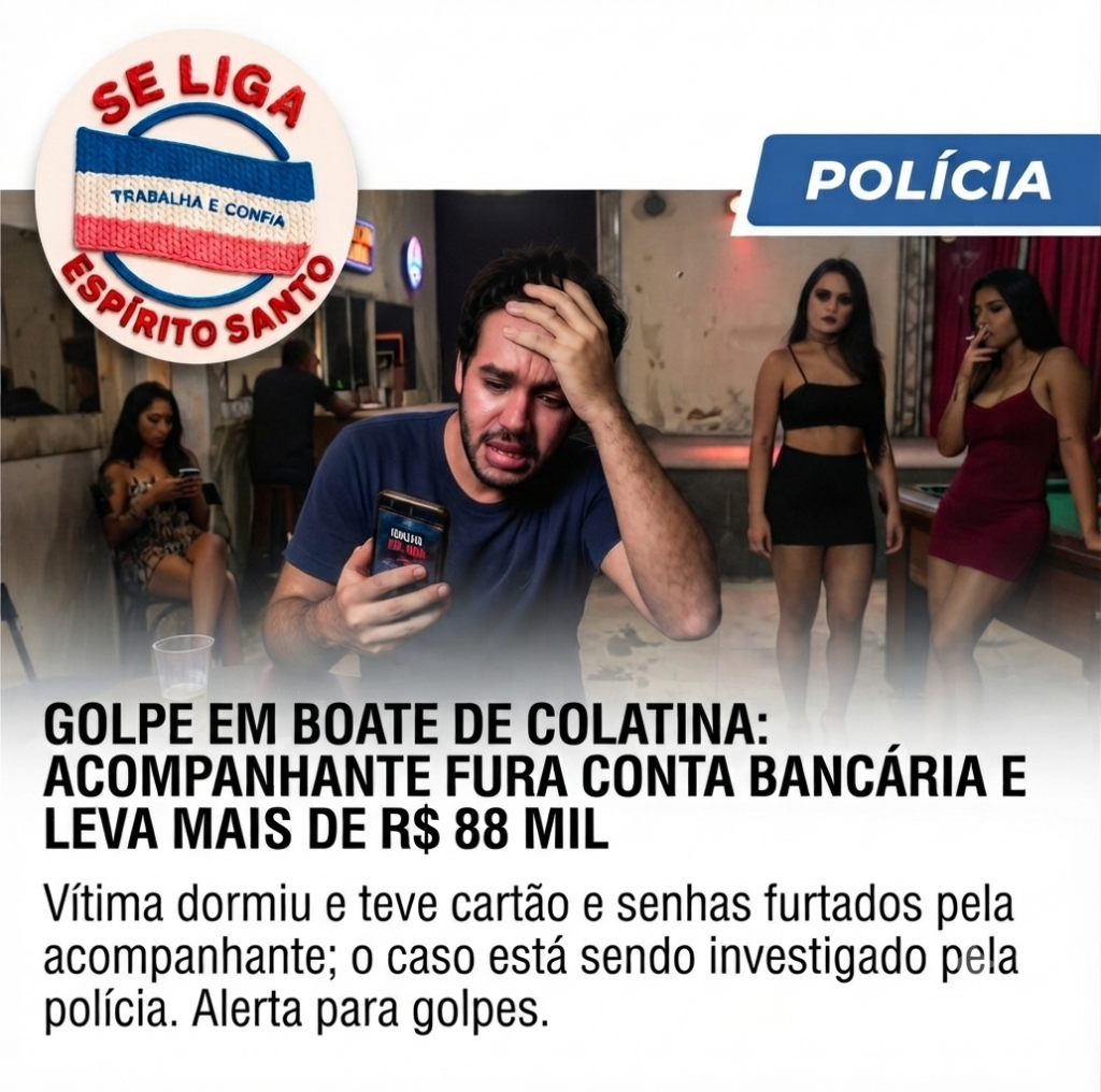 Homem tem prejuízo de mais de R$ 88 mil após ter cartão e senhas furtados em boate de Colatina 1001524138