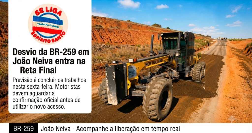 Desvio da BR-259 entra na reta final em João Neiva 1001586054